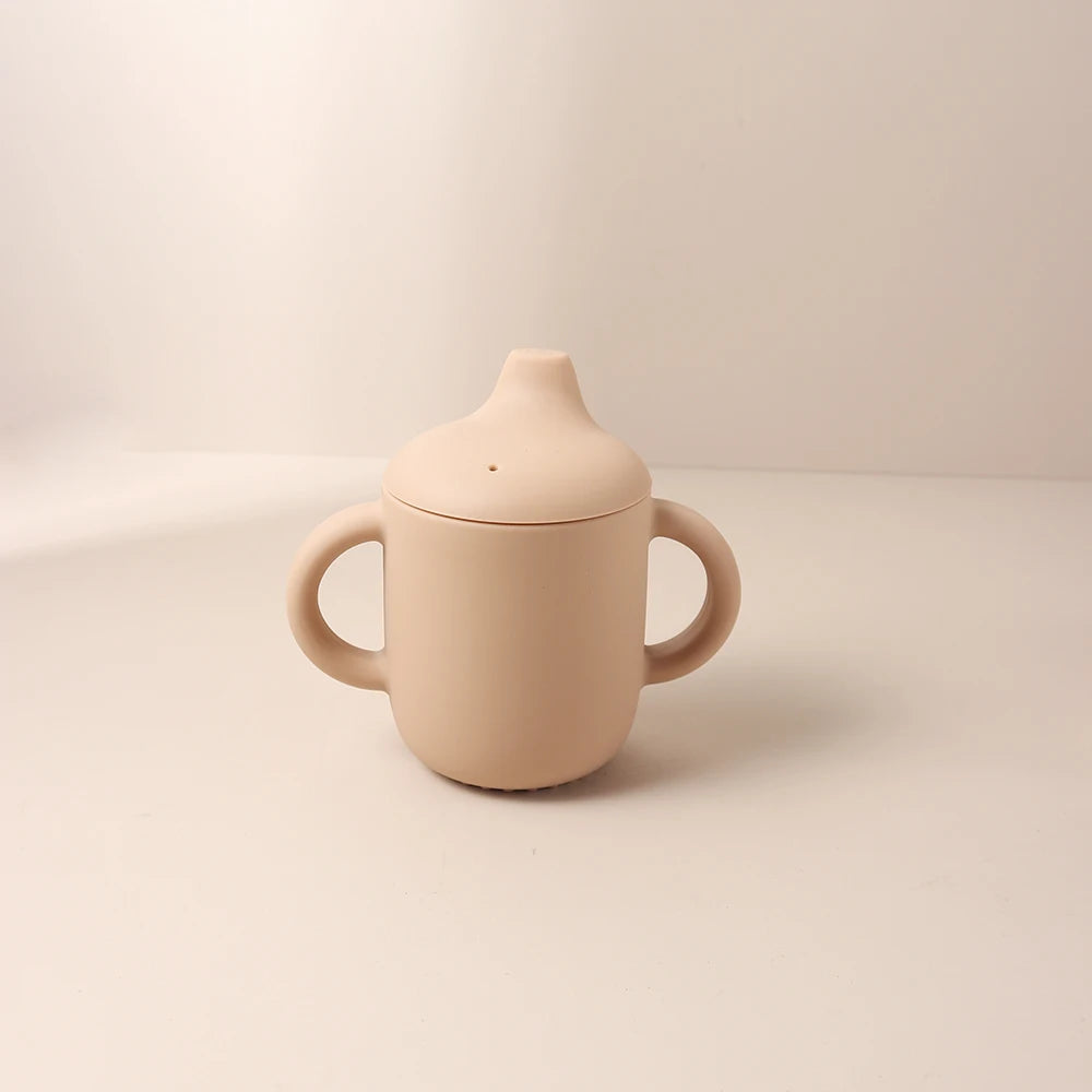 Baby Silicone Sippy Cup 180ml – BPA-Free Drinking Cup with Handles for Learning to Drink