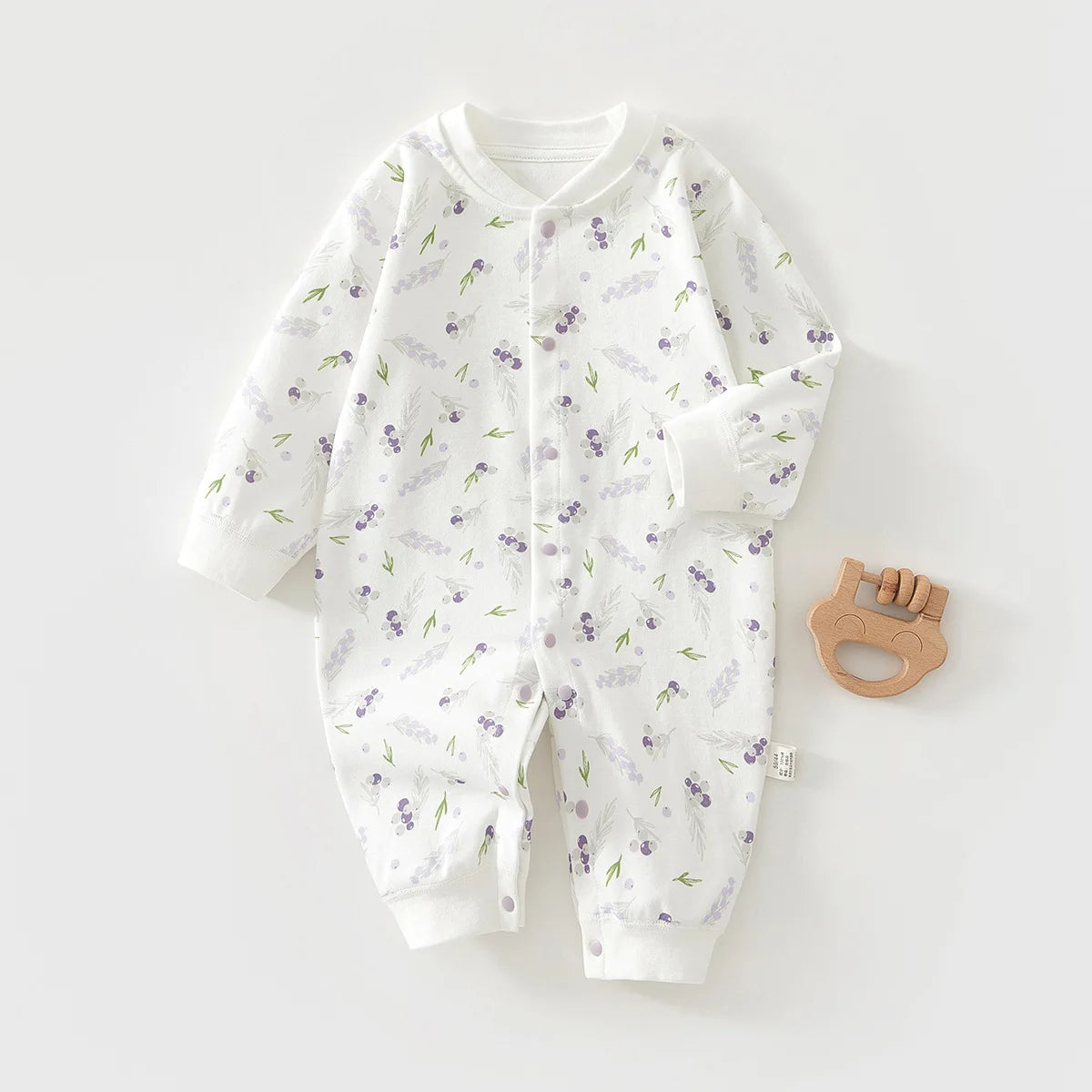 Soft baby romper โ spring/autumn โ cotton โ unisex newborn romper/playsuit with cute print