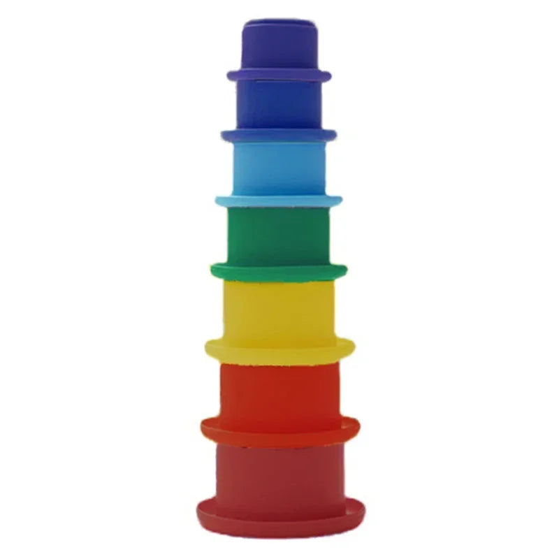 Silicone Stacking Cups โ BPA-Free โ 7-Piece โ Educational Building Toy for Babies & Toddlers