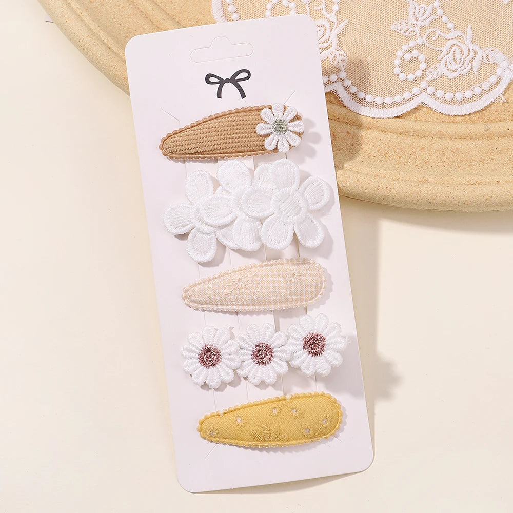 5-Piece Baby Hair Clip Set โ Bows & Flowers โ Cute Hair Accessories for Toddlers