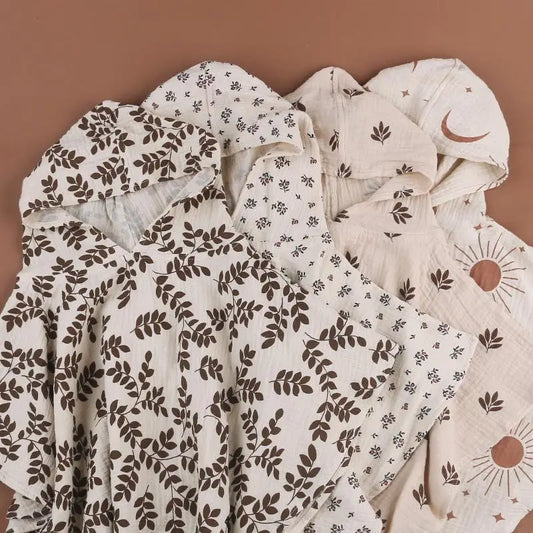 Baby bathrobe with hood - skin-friendly bath towel - toddler bathrobe for after the bath