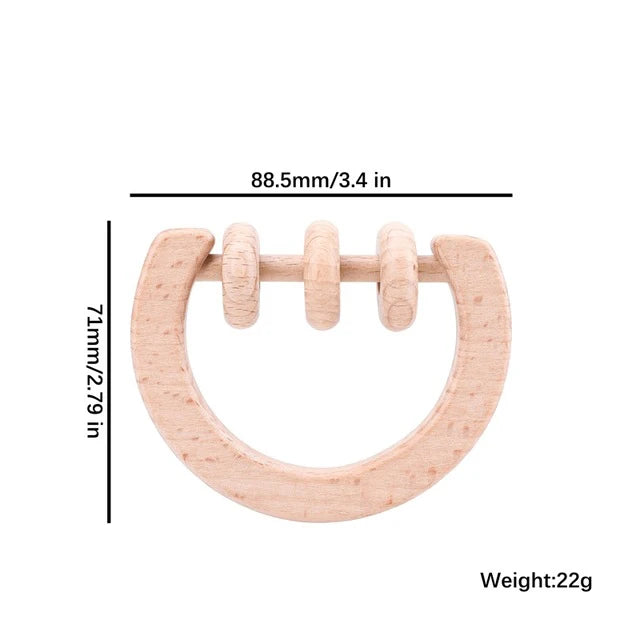 Wooden baby teether – educational &amp; safe