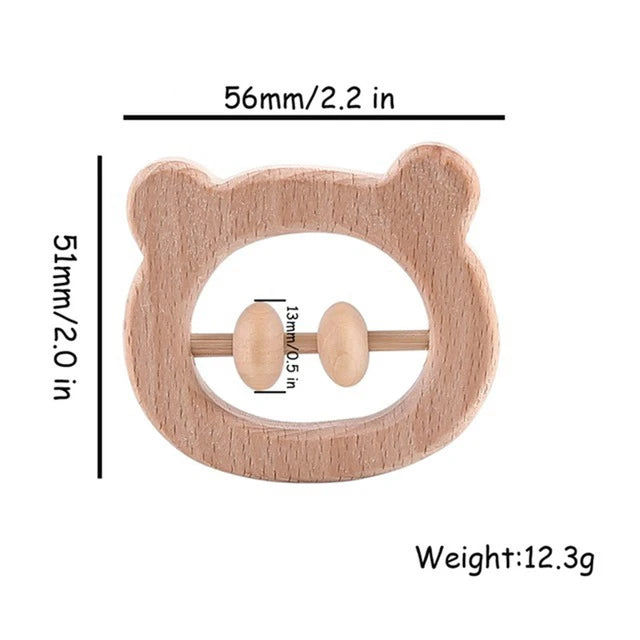 Wooden baby teether – educational &amp; safe