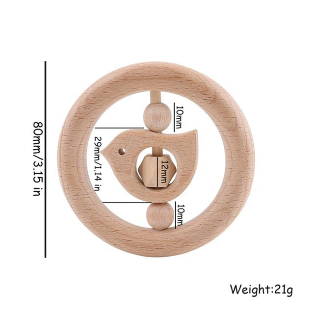 Wooden baby teether – educational &amp; safe