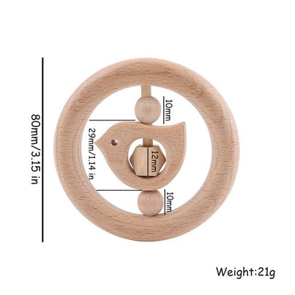 Wooden baby teether – educational &amp; safe