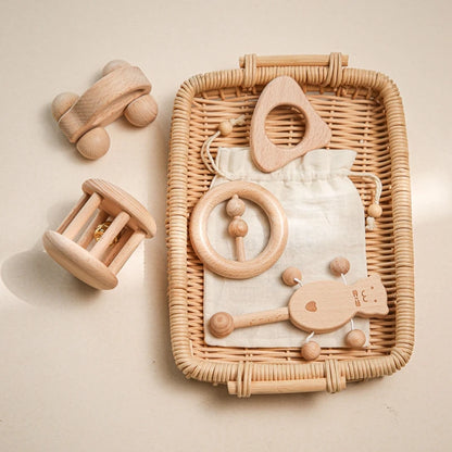 Wooden baby teether – educational &amp; safe