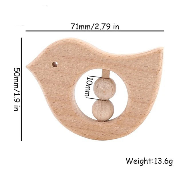 Wooden baby teether – educational &amp; safe