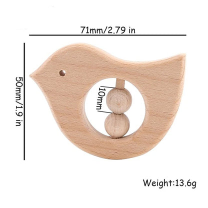 Wooden baby teether – educational &amp; safe