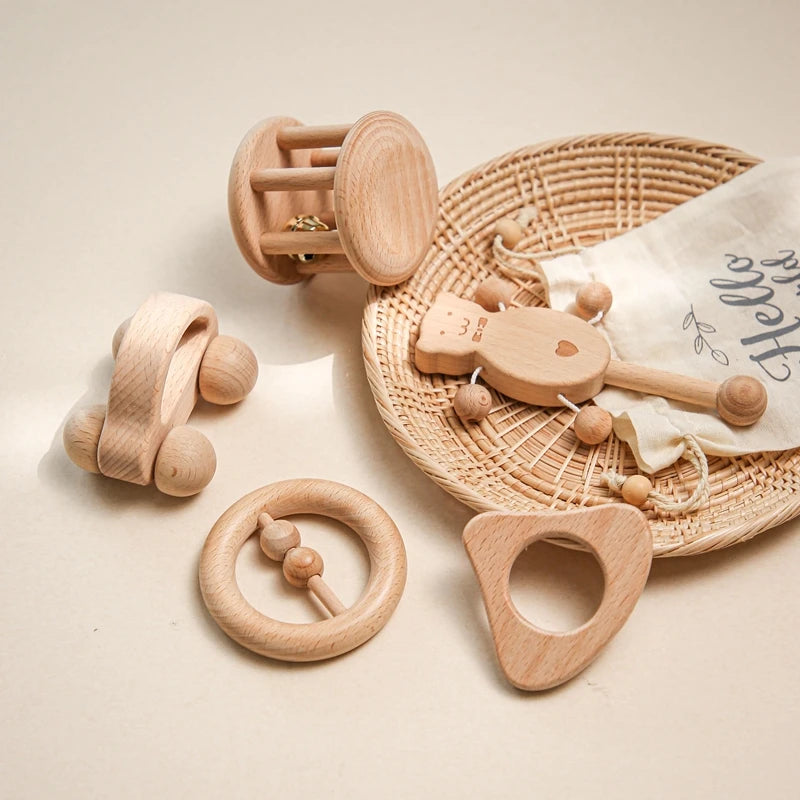 Wooden baby teether – educational &amp; safe