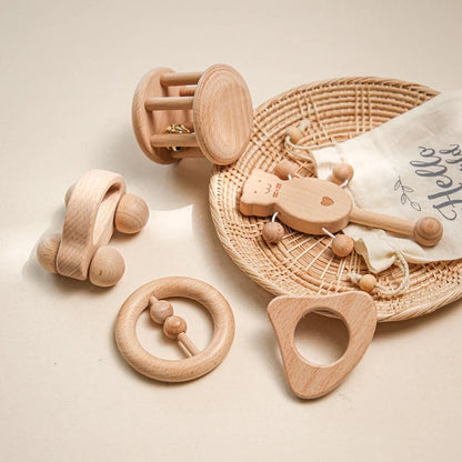Wooden baby teether – educational &amp; safe