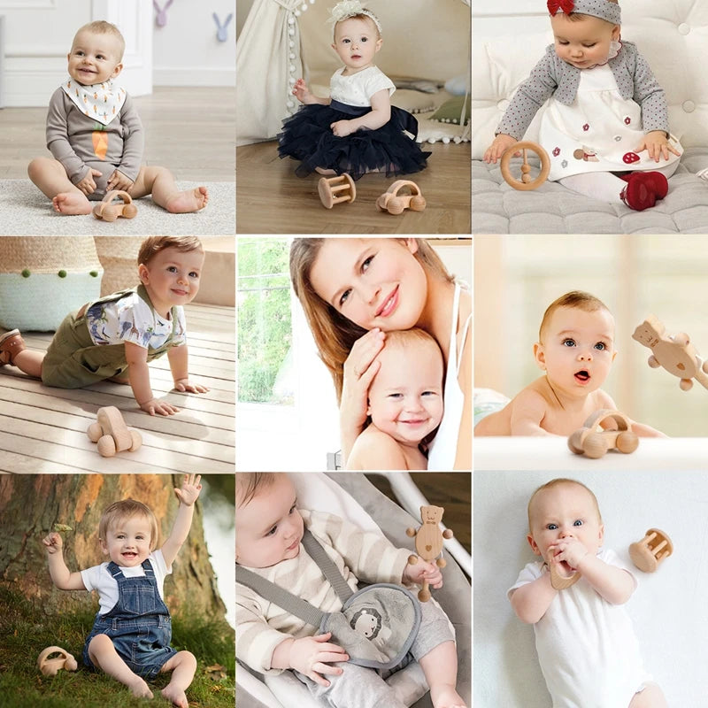 Wooden baby teether – educational &amp; safe