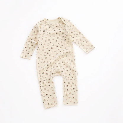 Baby romper long sleeves – spring/autumn jumpsuit – cotton – unisex 0–24 months