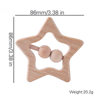 Wooden baby teether – educational &amp; safe