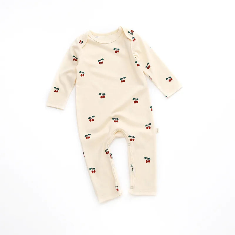Baby romper long sleeves – spring/autumn jumpsuit – cotton – unisex 0–24 months