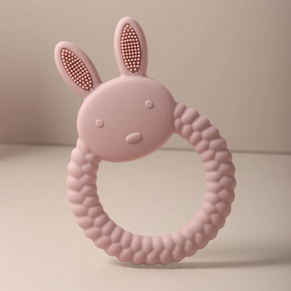 Silicone Teething Ring Rabbit &amp; Baby Toothbrush