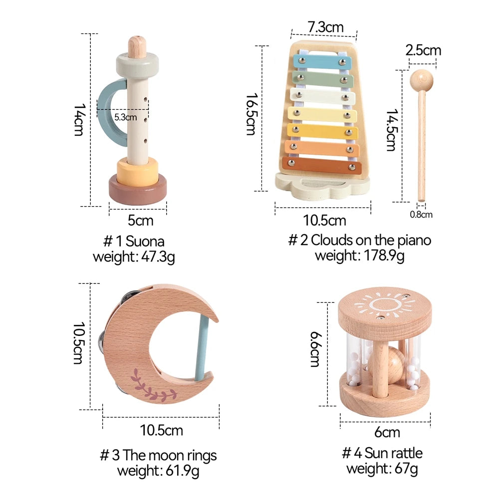 Wooden baby musical toys – educational toys