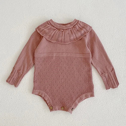 Long-sleeved romper – autumn-style baby romper – soft cotton – 0–24 months