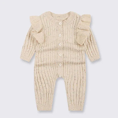 Long-sleeved romper – autumn-style baby romper – soft cotton – 0–24 months