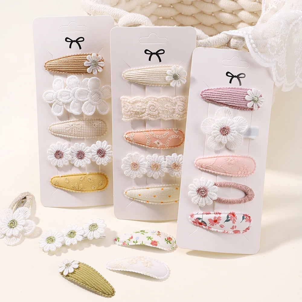 5-Piece Baby Hair Clip Set – Bows &amp; Flowers – Cute Hair Accessories for Toddlers
