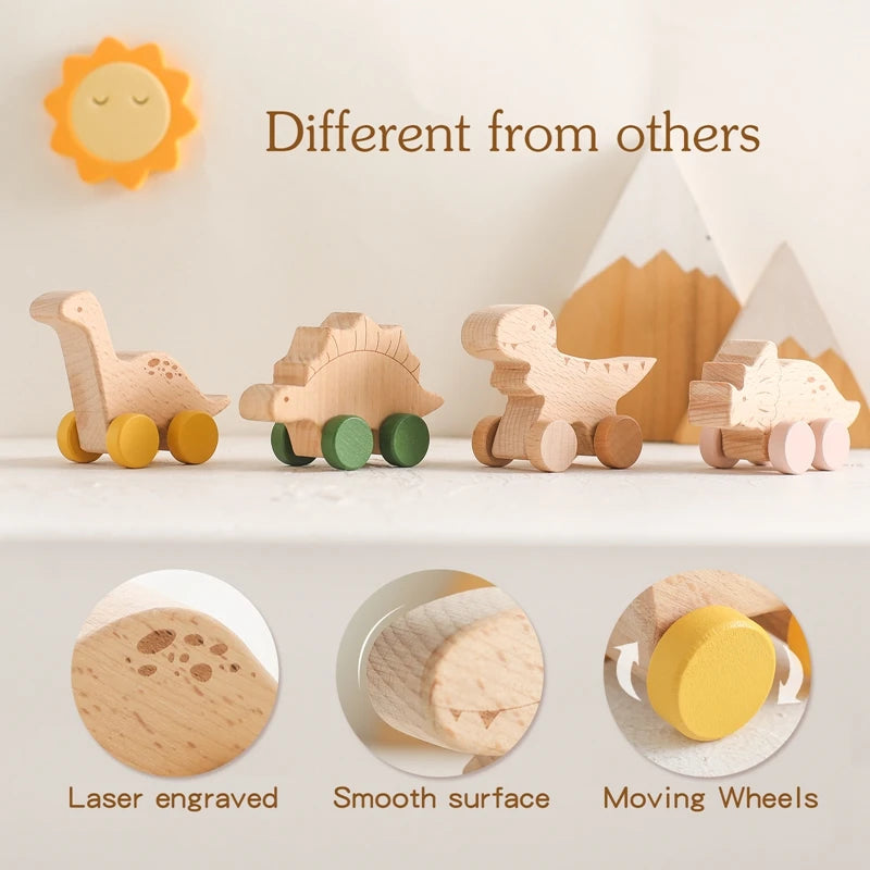 Wooden toy cars – sustainable beechwood vehicles – available in various designs