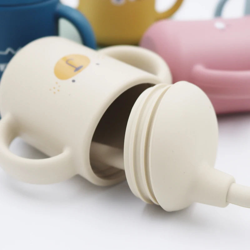 Baby Silicone Sippy Cup 120ml – BPA-free Drinking Cup &amp; Snack Container