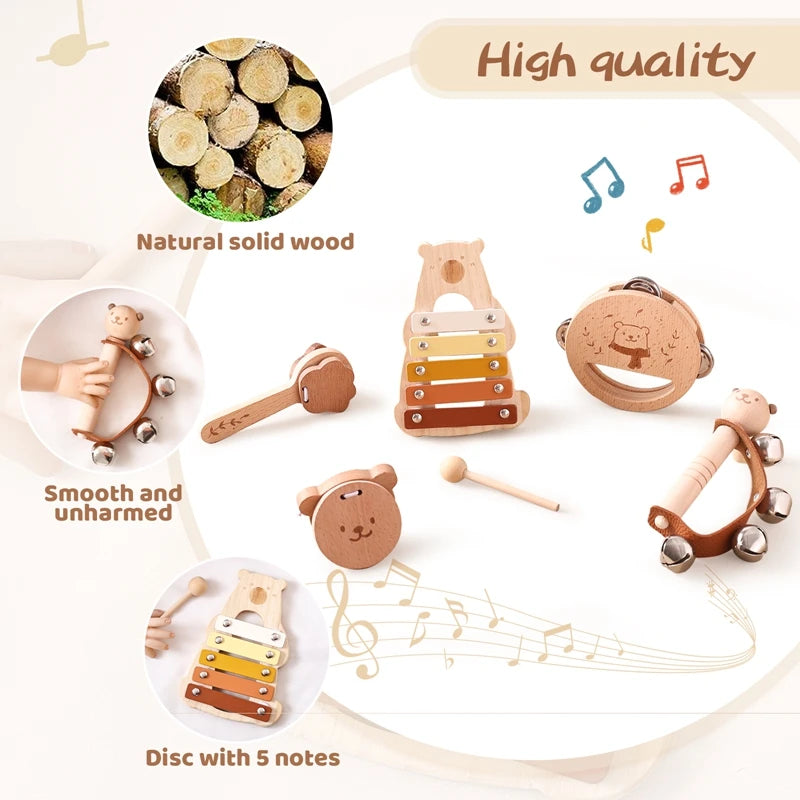 Wooden Musical Instruments for Babies – Educational Toys for Musical Development