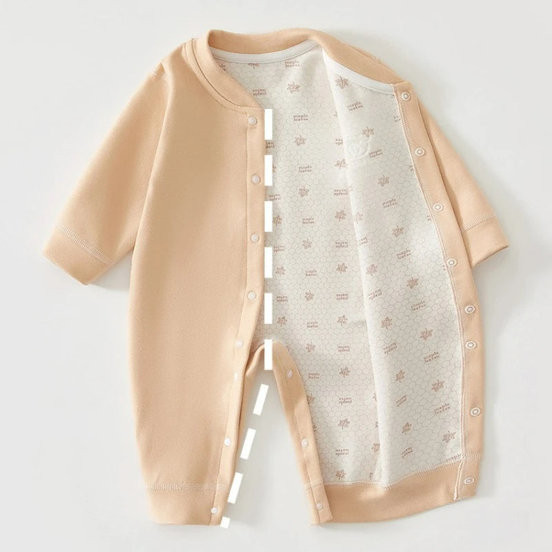Warm baby romper – autumn/winter – soft cotton – unisex