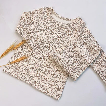 Baby pajama set – long sleeves &amp; pants – soft cotton – unisex loungewear