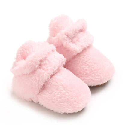 Baby fleece booties – non-slip winter shoes – first step shoes for boys &amp; girls