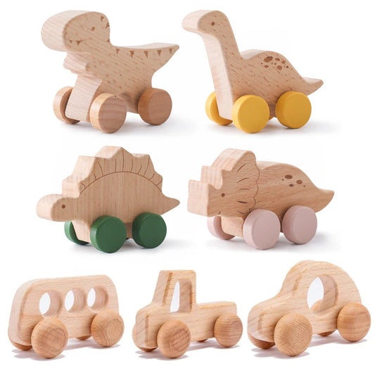 Wooden toy cars – sustainable beechwood vehicles – available in various designs