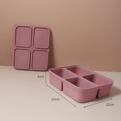 Silicone Baby Food Bowl with Lid – Multiple Compartments for Hygienic Storage