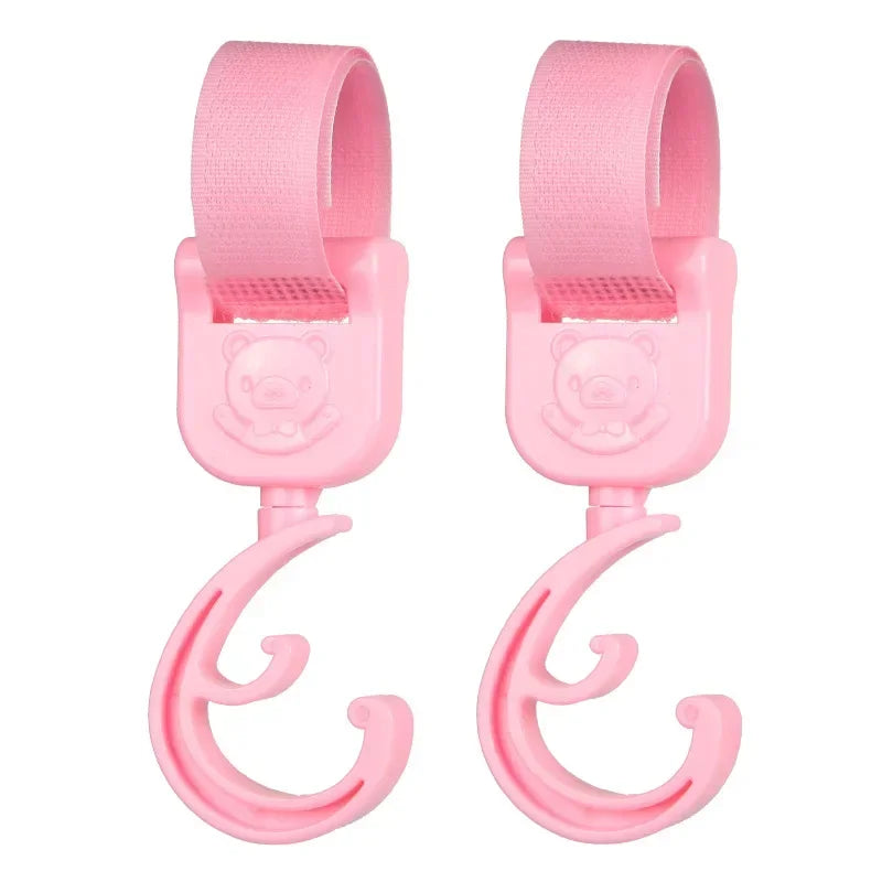 Swivel stroller hooks – universal bag carriers – sturdy hanging hooks for buggies and strollers