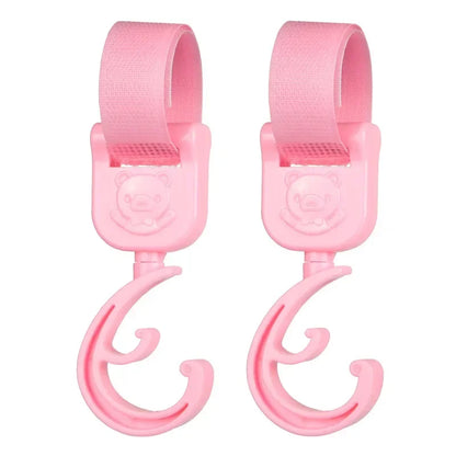 Swivel stroller hooks – universal bag carriers – sturdy hanging hooks for buggies and strollers