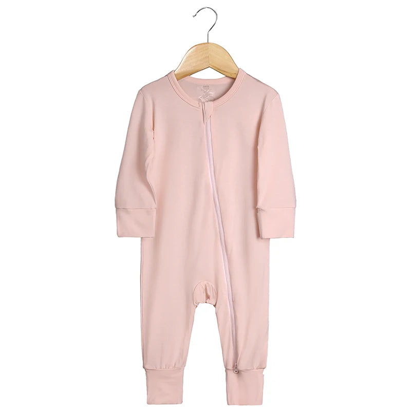 Babygrow - Bamboo with zipper - breathable &amp; unisex 0–24 months 