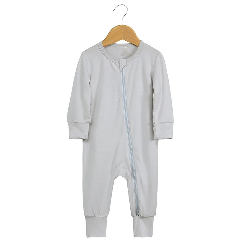 Babygrow - Bamboo with zipper - breathable &amp; unisex 0–24 months 