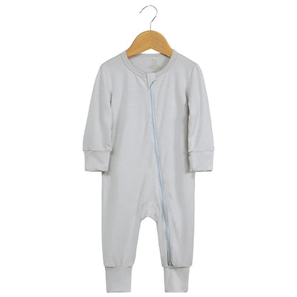 Babygrow - Bamboo with zipper - breathable &amp; unisex 0–24 months 