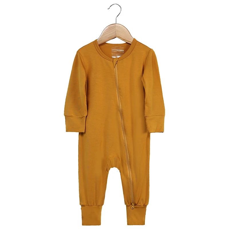 Babygrow - Bamboo with zipper - breathable &amp; unisex 0–24 months 