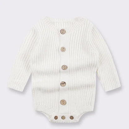 Long-sleeved romper – autumn-style baby romper – soft cotton – 0–24 months