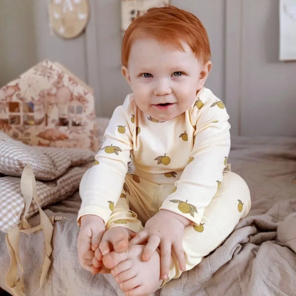 Baby pajama set – long sleeves &amp; pants – soft cotton – unisex loungewear