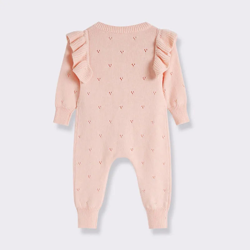 Long-sleeved romper – autumn-style baby romper – soft cotton – 0–24 months