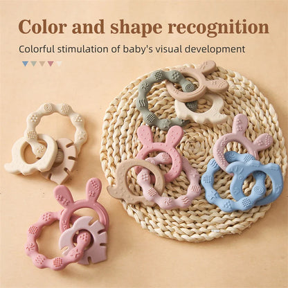 Baby Teether – BPA-Free Silicone Rattle Bracelet – Safe Toy for Newborns