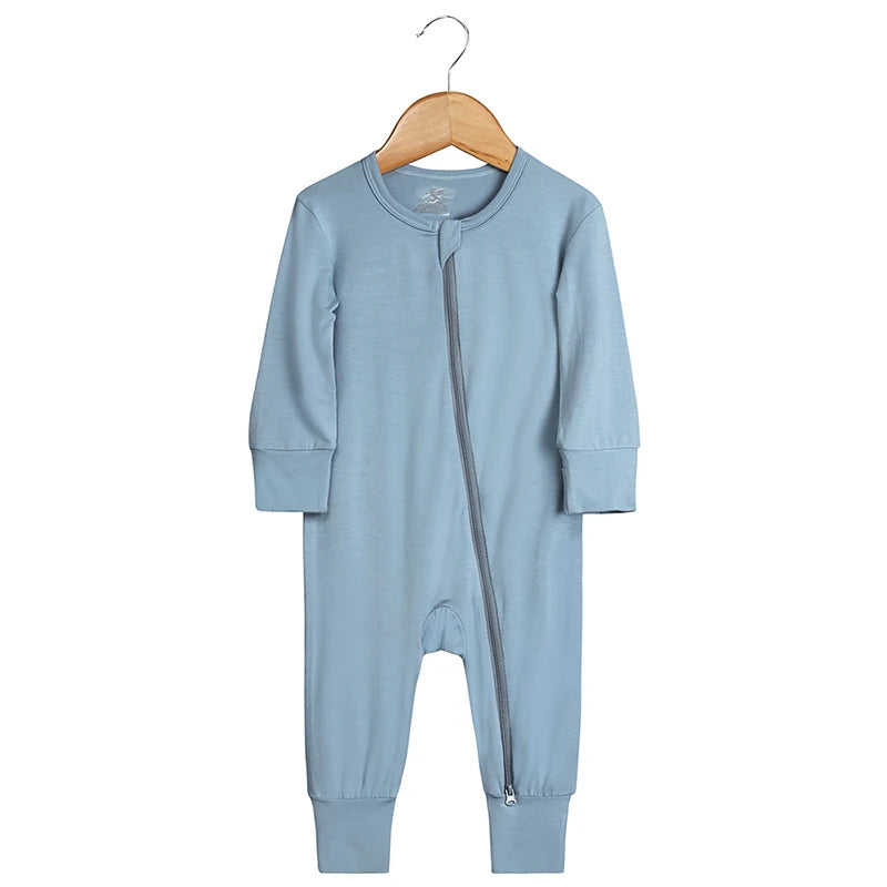 Babygrow - Bamboo with zipper - breathable &amp; unisex 0–24 months 