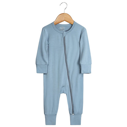 Babygrow - Bamboo with zipper - breathable &amp; unisex 0–24 months 