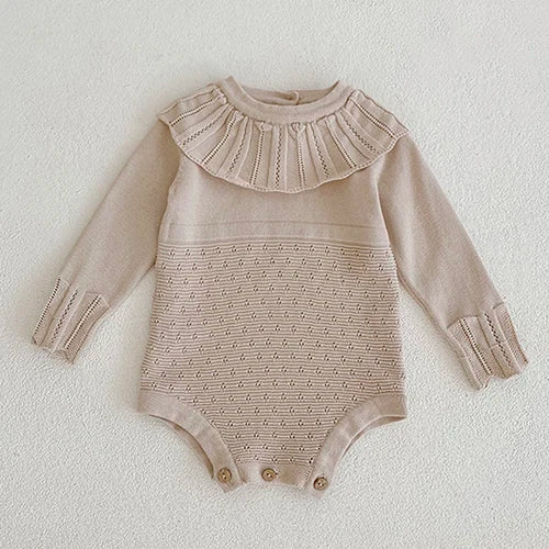 Long-sleeved romper – autumn-style baby romper – soft cotton – 0–24 months