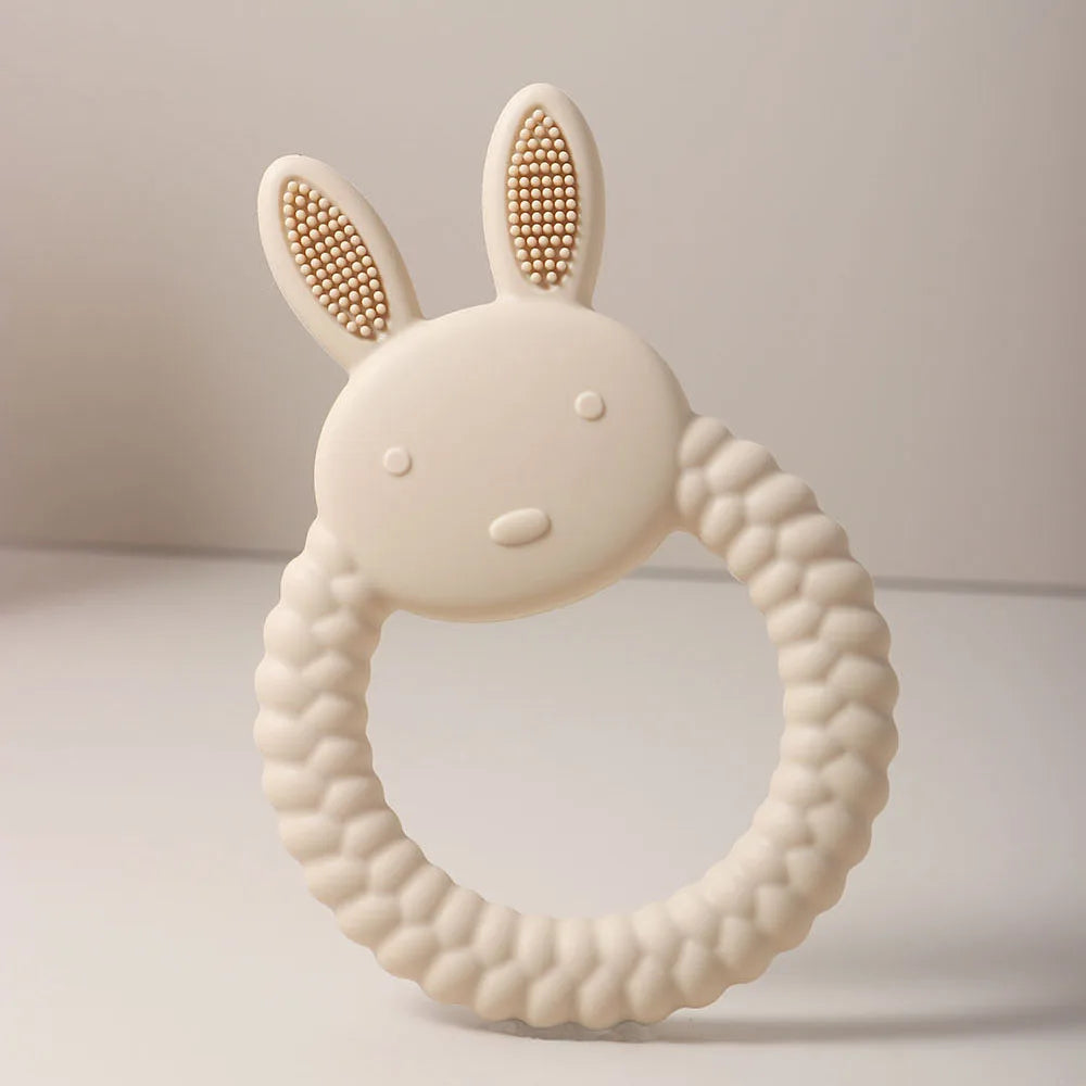 Silicone Teething Ring Rabbit &amp; Baby Toothbrush