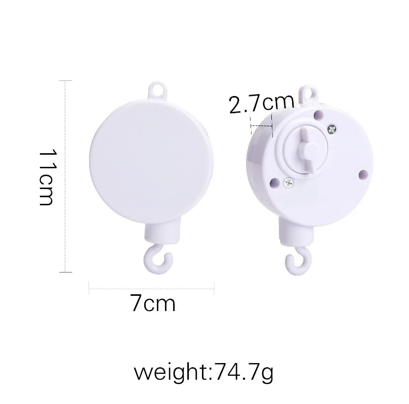 Wooden mobile – with bunnies and playful figures – for a crib or dresser