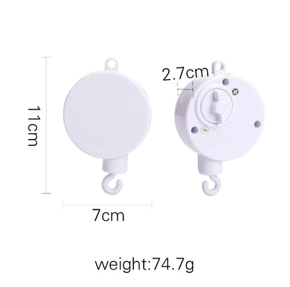 Wooden mobile – with bunnies and playful figures – for a crib or dresser