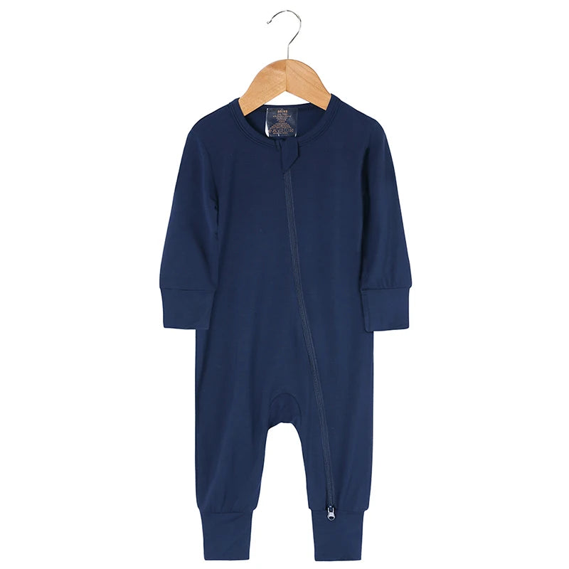 Babygrow - Bamboo with zipper - breathable &amp; unisex 0–24 months 