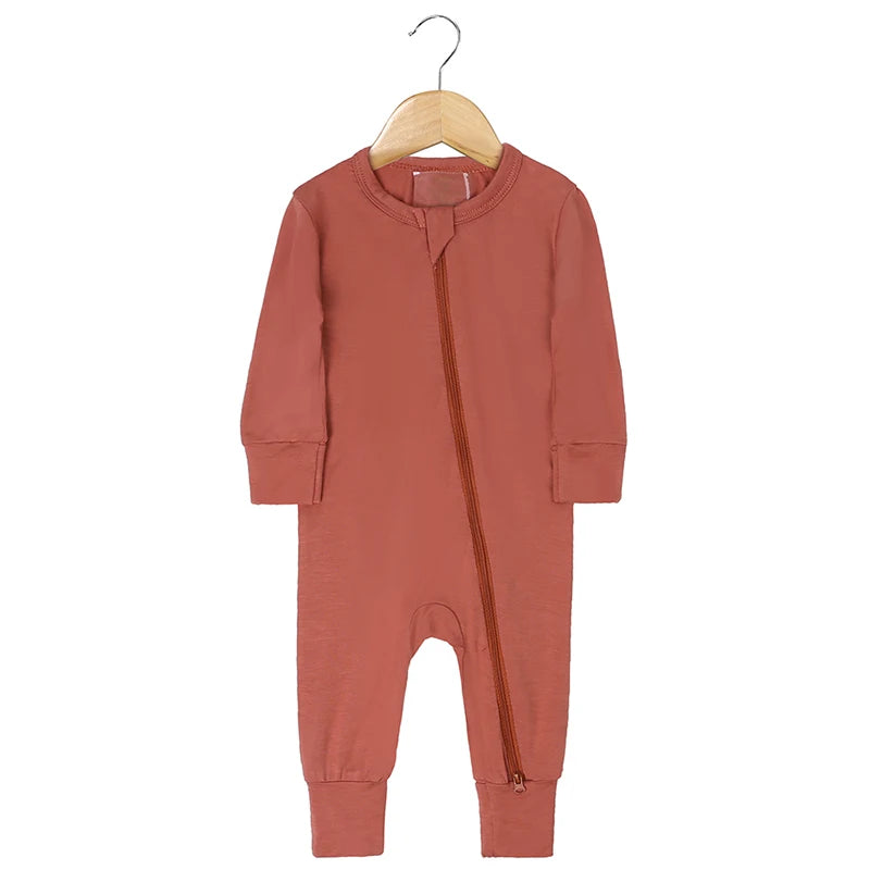 Babygrow - Bamboo with zipper - breathable &amp; unisex 0–24 months 