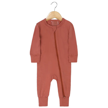 Babygrow - Bamboo with zipper - breathable &amp; unisex 0–24 months 